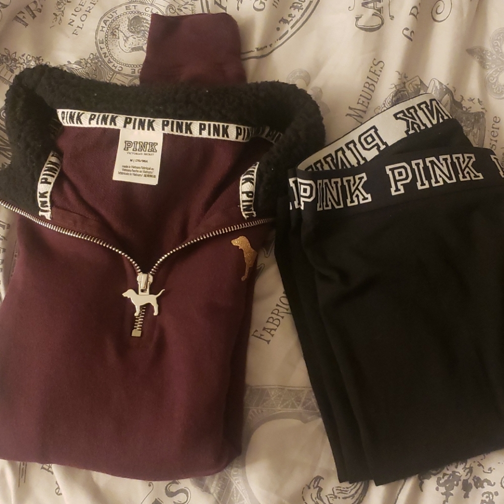 PINK Lounge Set Long Sleeve and Leggings
